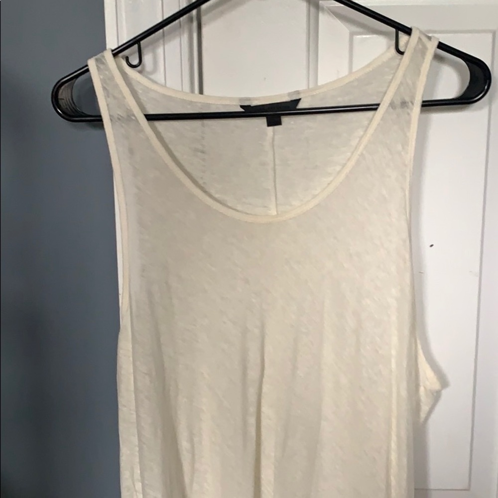 John Varvatos 100% Linen Tank Top (Cream)